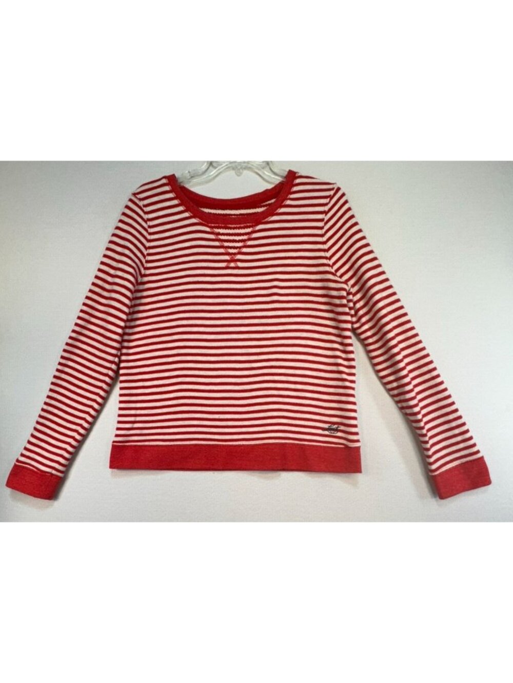 Levis Youth Striped Long Sleeve Sweater Large Red & White